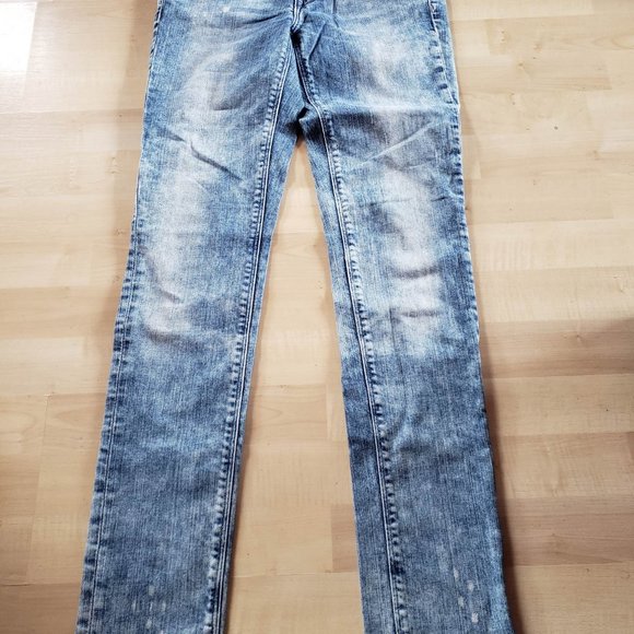 &sqin Brand distressed look/acid wash denim skinny jeans, mild stretch, size 27" - Picture 2 of 9